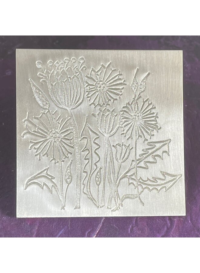 Dandelion Seeds Hand Made Pewter Coaster 14