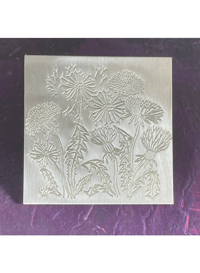 Posavasos de peltre hechos a mano con forma de diente de león, 15
