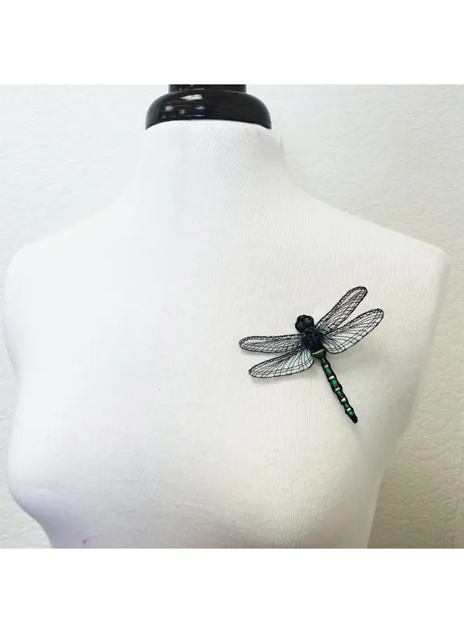 Libelle bestickte Brosche Lila 143