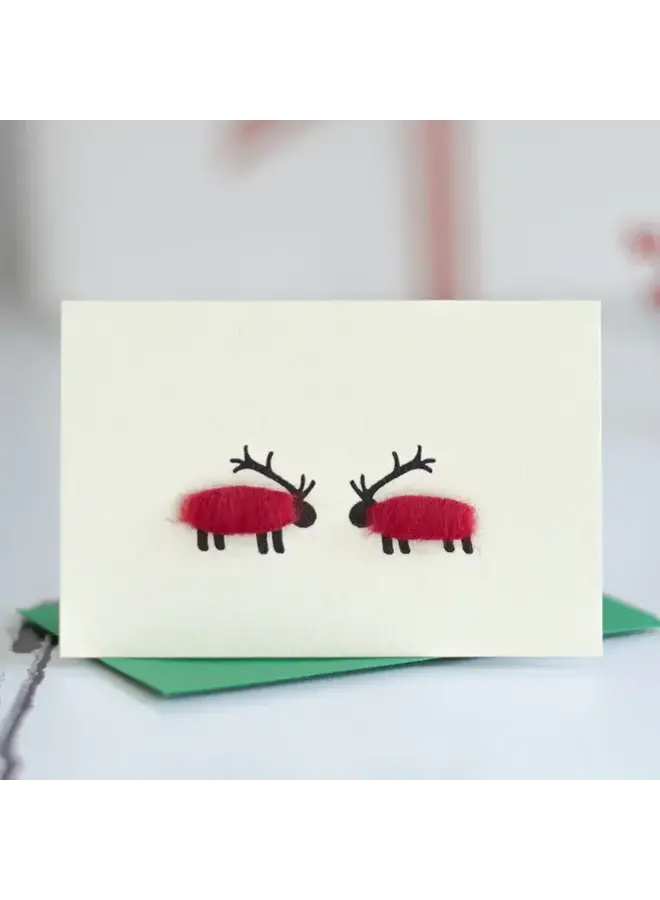 Sheep Deer Christmas Mini Card 080
