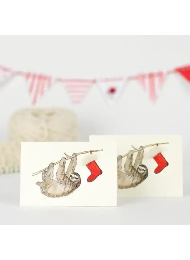 Sloth Christmas Mini Card 085