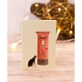 Cat & Post box Christmas Mini Card 087