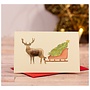 Deer & Sleigh Christmas Mini Card 088
