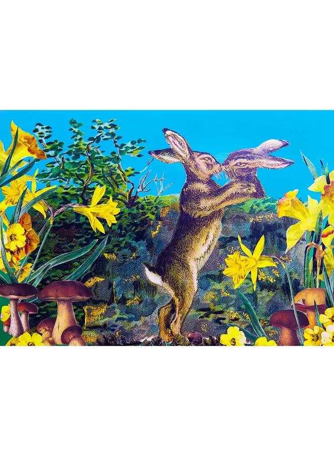 Hares Printed Love Card 123