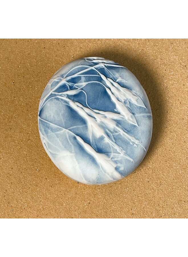 Piedra de toque de porcelana repujada de doble cara, mediana, 138