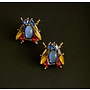 Bee with Amber wings Stud Earrings 572