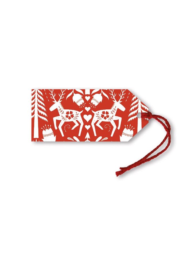 Étiquettes cadeaux Scandi x 6 par Suzy Taylor