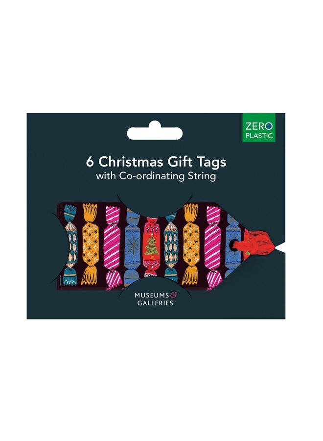 Christmas Crackers x 6 Gift Tags by Louise Cunningham