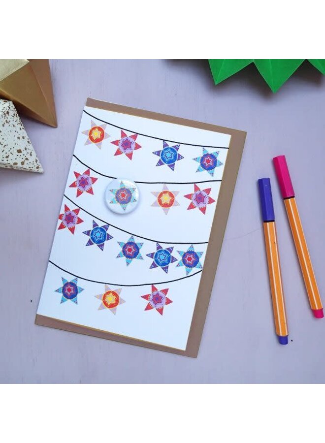 Star Garland Badge Card