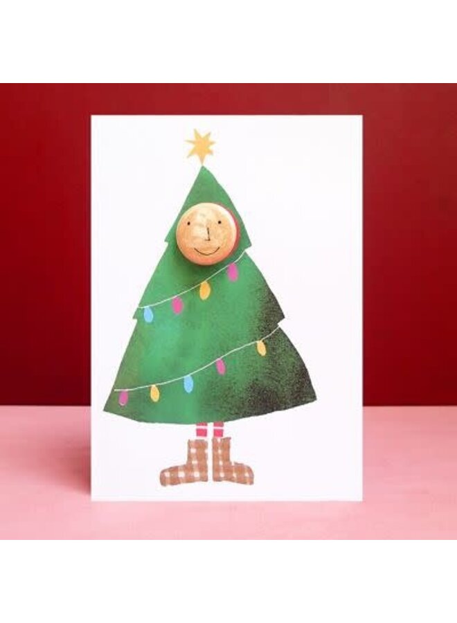 Weihnachtsbaum-Kostüm-Abzeichen-Karte