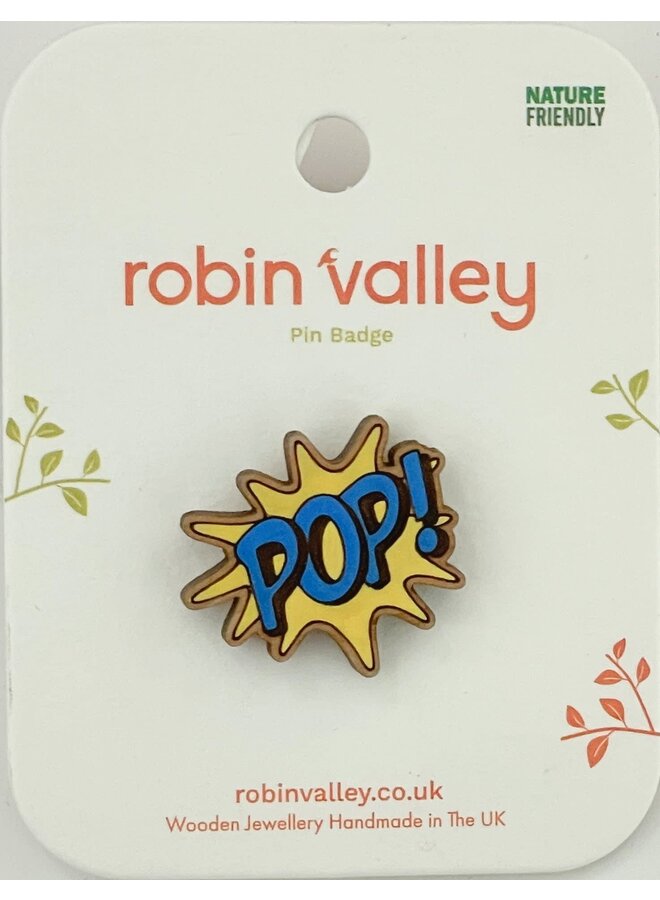 POP!  Cherry Wood Pin Badge 11