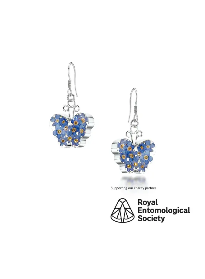 Butterfly Forget me Not  Eearrings 36