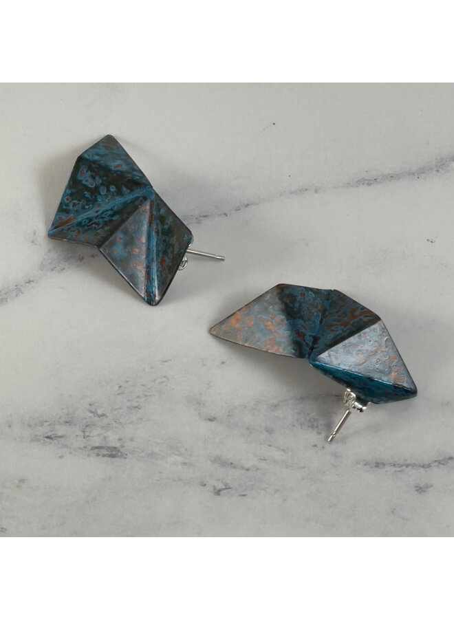 Boucles d'oreilles à tige en origami grandes tailles 68