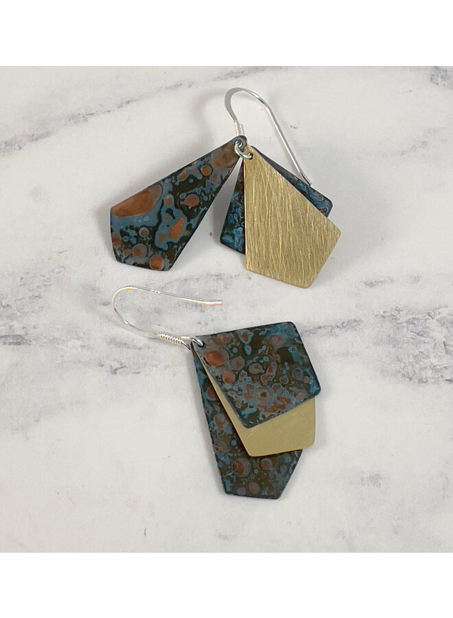 Boucles d'oreilles Art Déco à trois gouttes 65