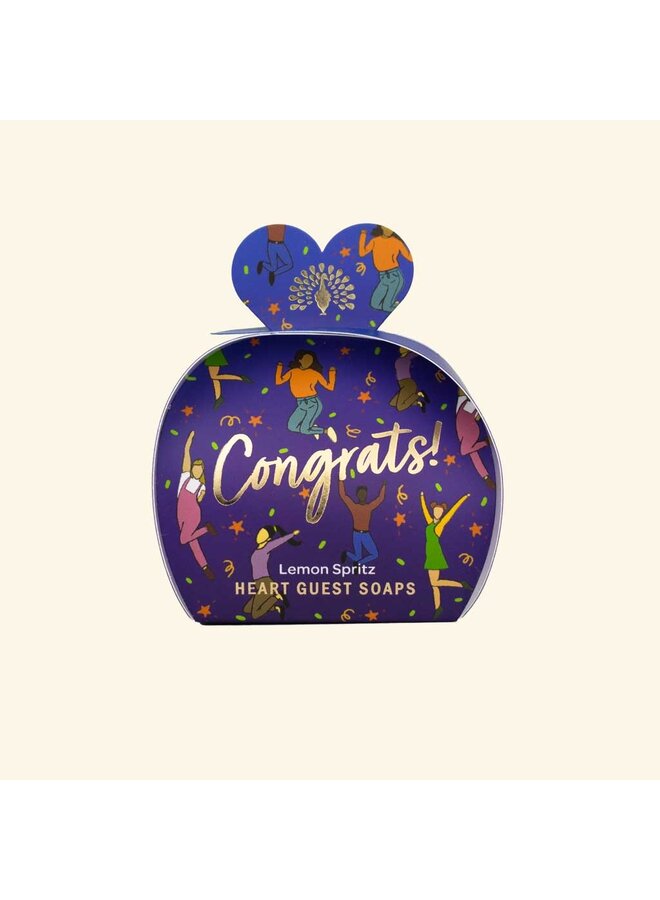 Lot de 3 mini savons invités de luxe Congrats Lemon Spritz