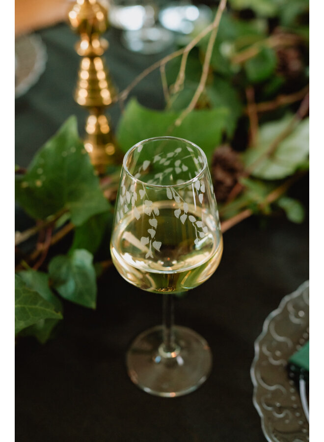 Verre à vin en tige de bouleau argenté 08
