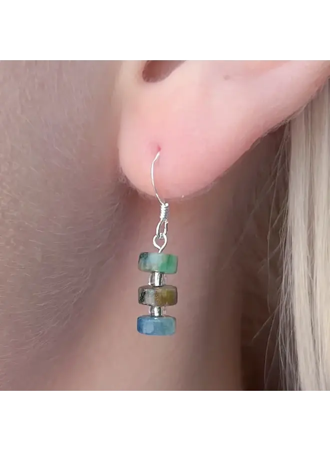 Botanicals Lapis Lazuli And Chrysocolla Drop Earrings 1835