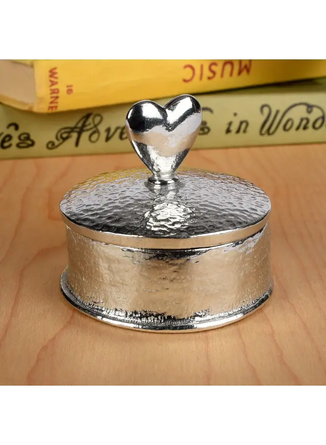 Heart Keepsake Pewter Box 014