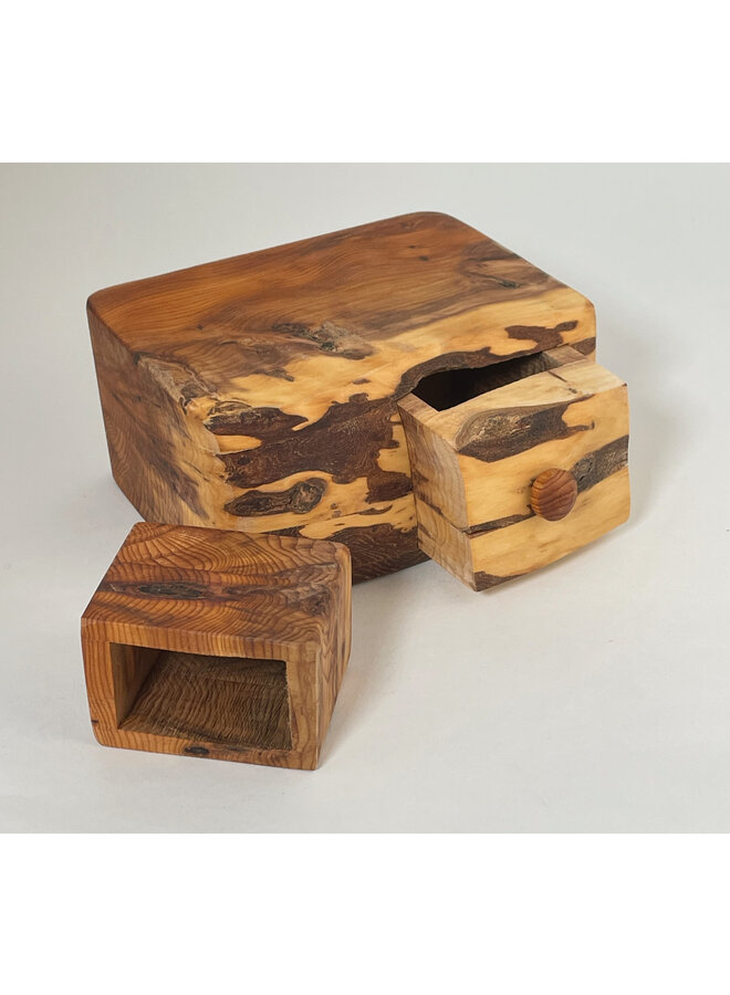 Eibenholz Einzeln mit Geheimschublade Box 20