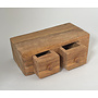 Oak Wood Double Drawer Box 24