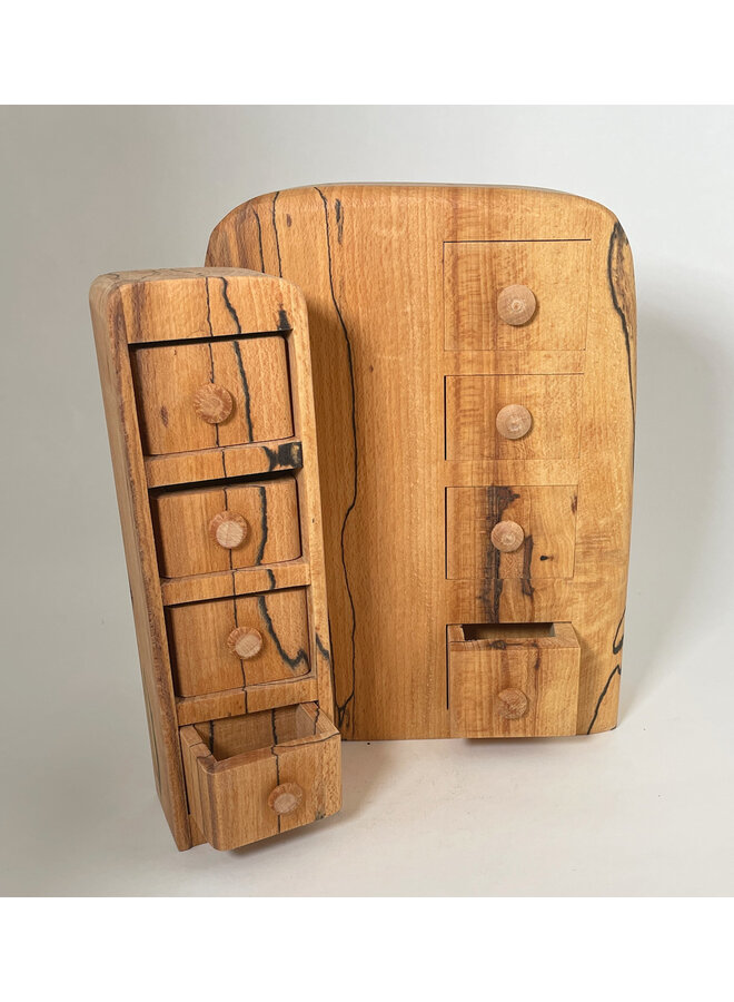 Spalted bokträtorn och Secret 4 Draw Box 31