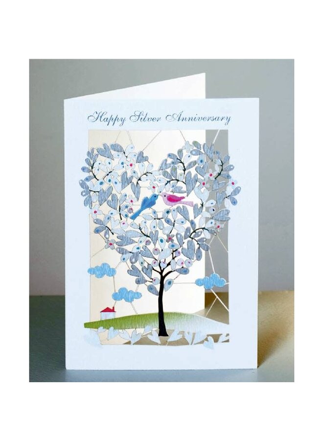 Pearl Happy Anniversary Laser cut card