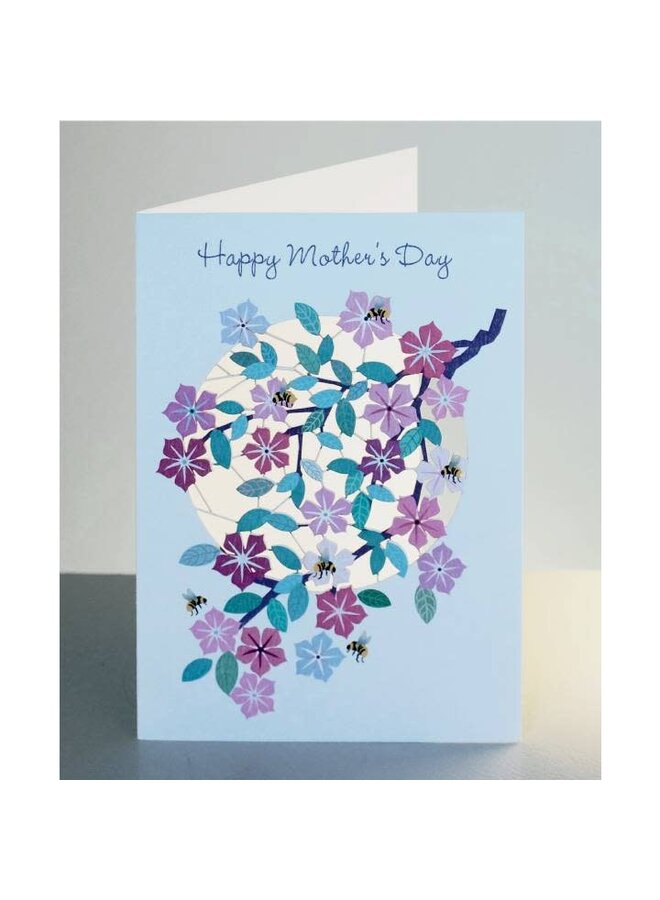 Happy Mother's Day Flowers Laser cut card