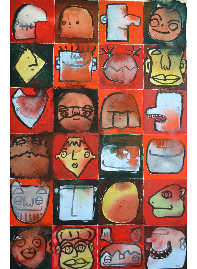 Promenade - 24 Faces - Mainly Red  - 95
