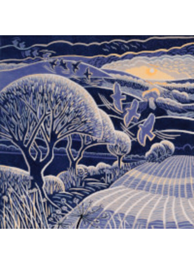 Pale Sunrise square card by Annie Soudain