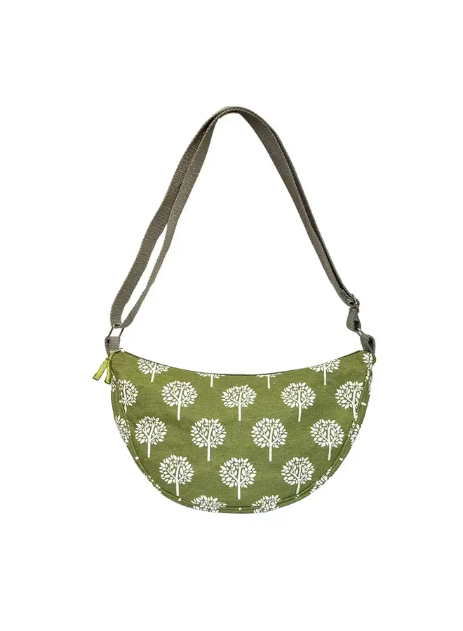 Tree Olive Half Moon  Messenger Bag 7484