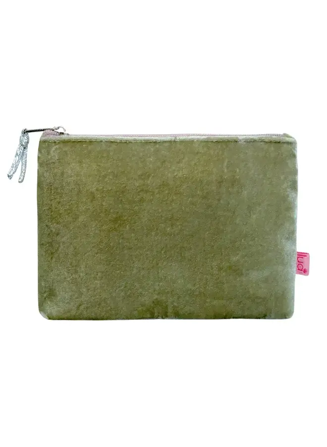 Fennel / Lilac Velvet Purse / Pouch 7476