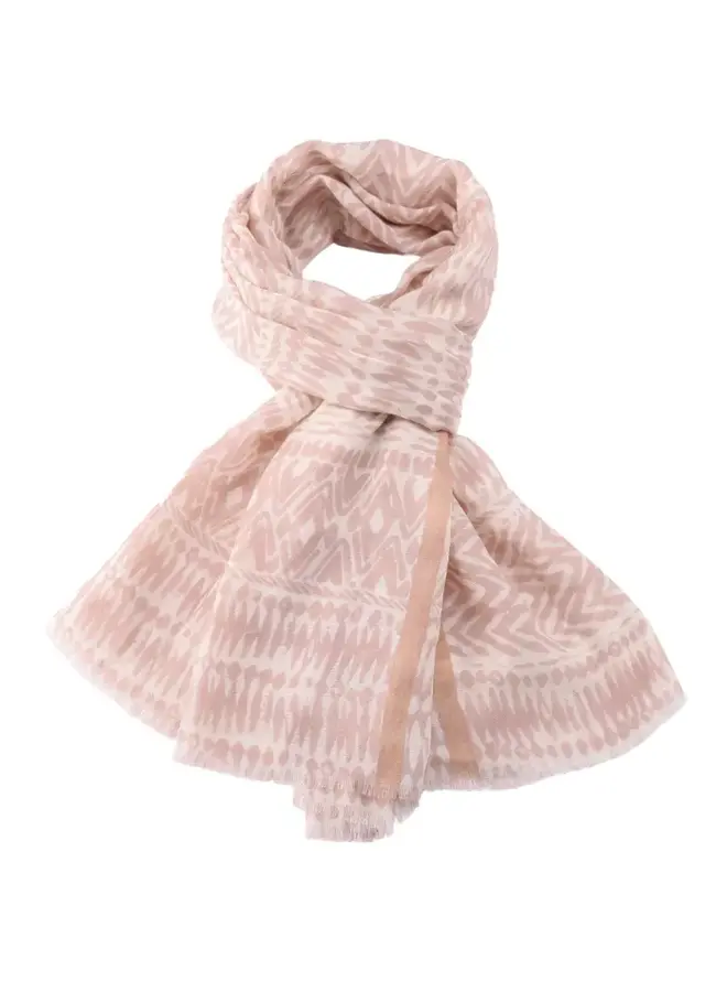 Pink Abstract Pattern Long Scarf  7498