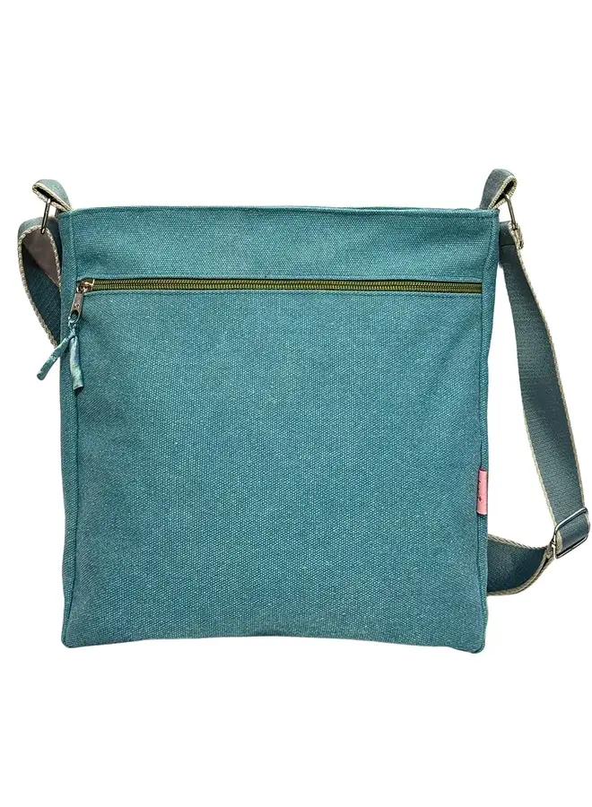 Large  Cross Body Bag  Teal 7489