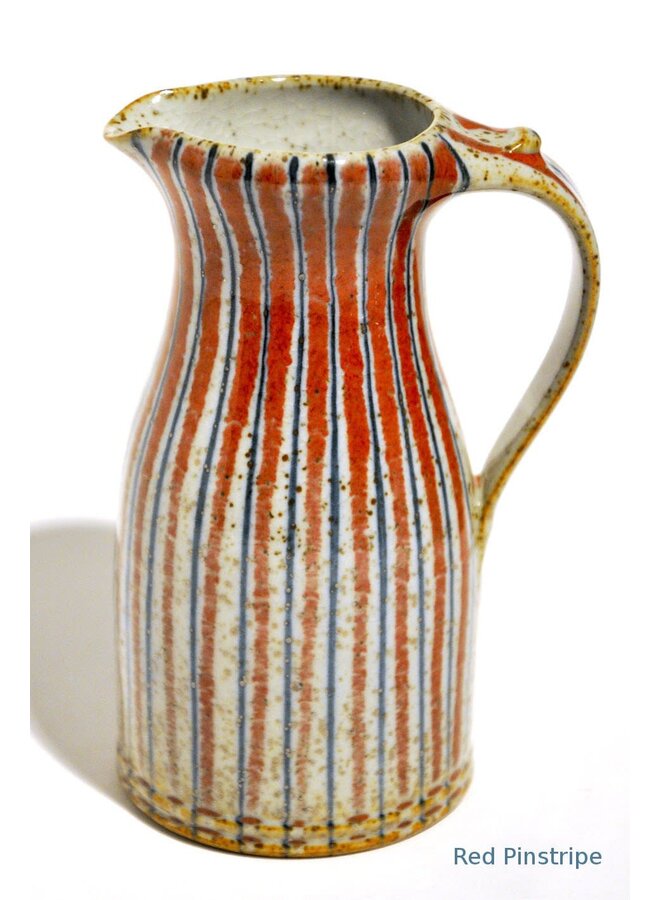 Mjölkkanna Röd Pinstripe lergods Luster 47