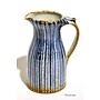 Mjölkkanna Blå Pinstripe lergods Luster 48