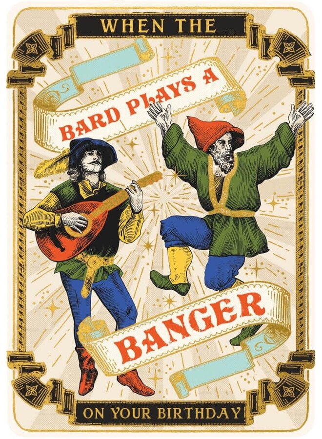 Tarjeta de cumpleaños de Huzzah Banger