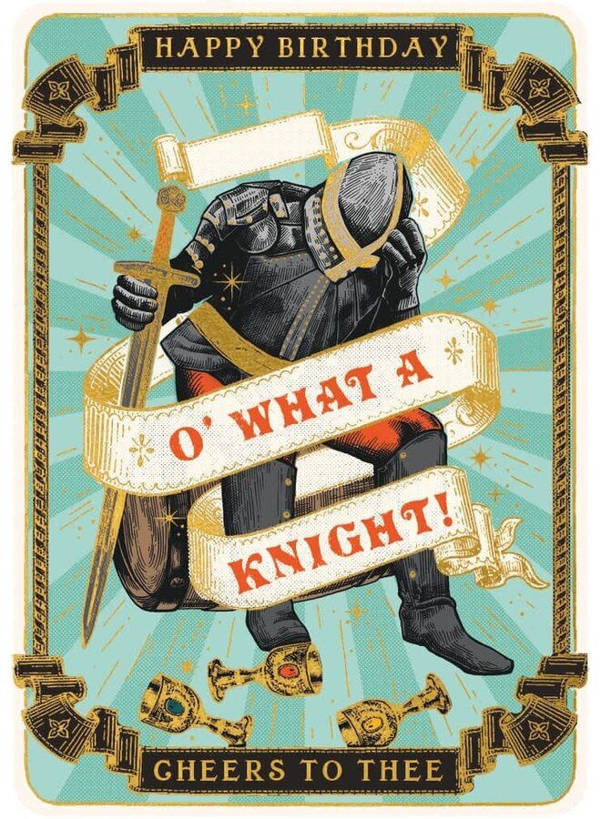 Huzzah Knight Birthday Card