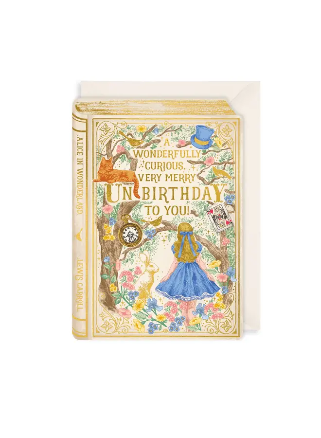 Carte d'anniversaire Alice au pays des merveilles