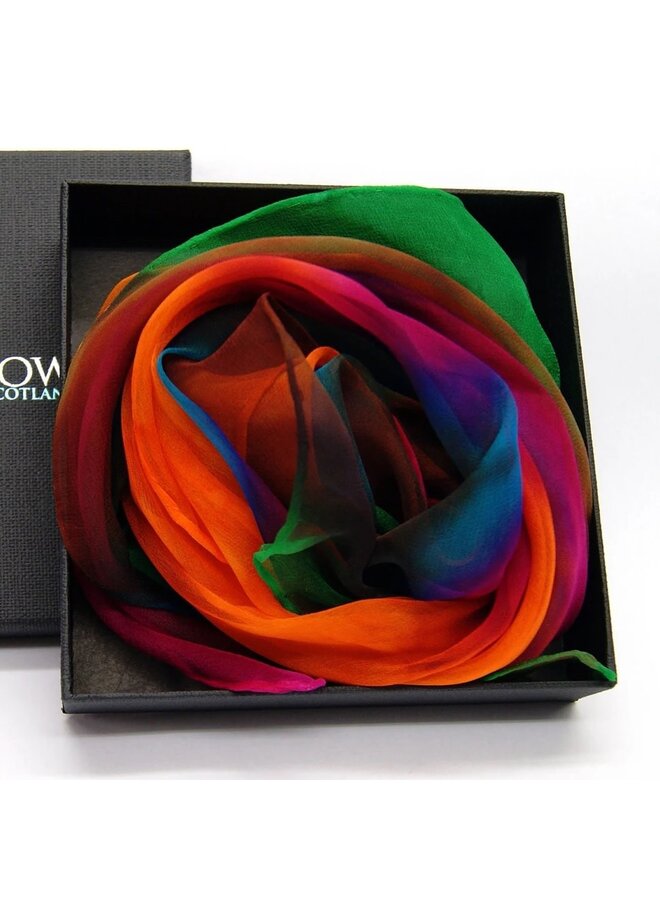 Pañuelo de seda Gossamer largo de Woodland en caja 93