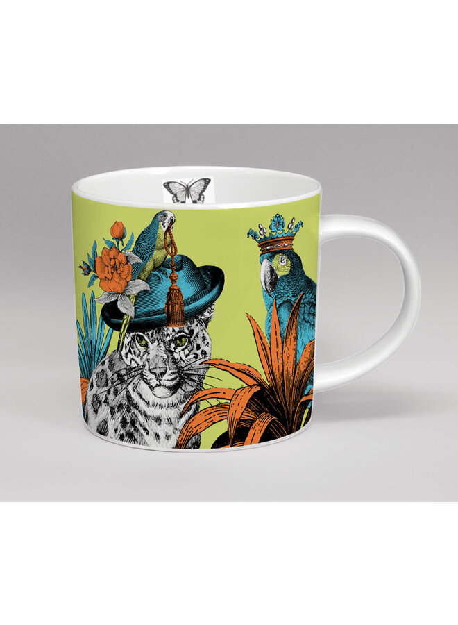 Menagerie Leopard large green mug 240