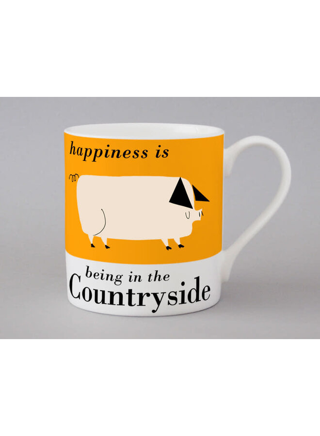 Happiness Pig Large Orange Mug 244