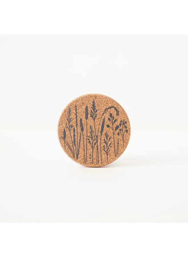 Copy of Round Cork printed Wildflower Coaster single 55