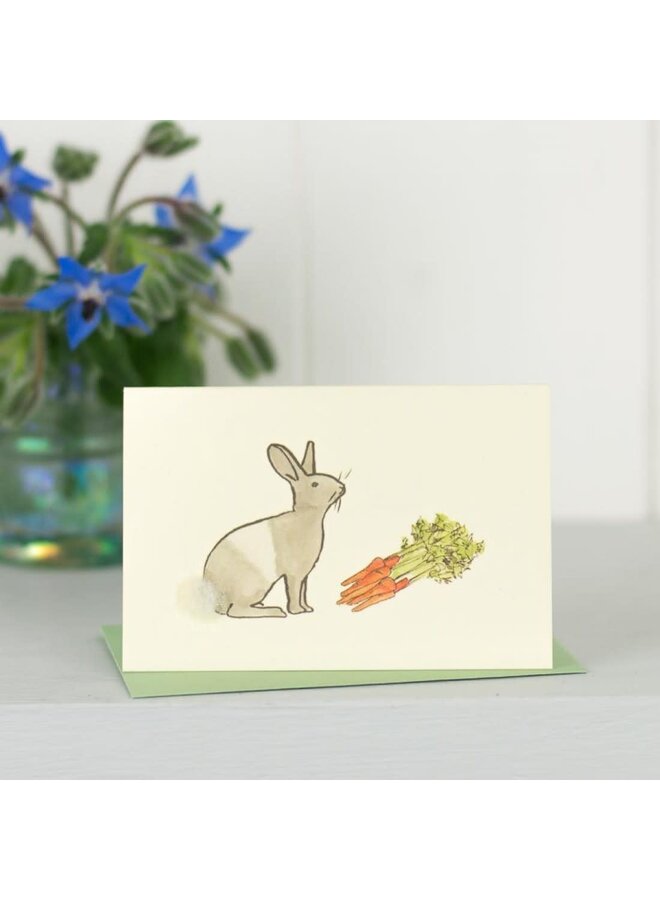Rabbit Dutch and Carrots Mini Card 095
