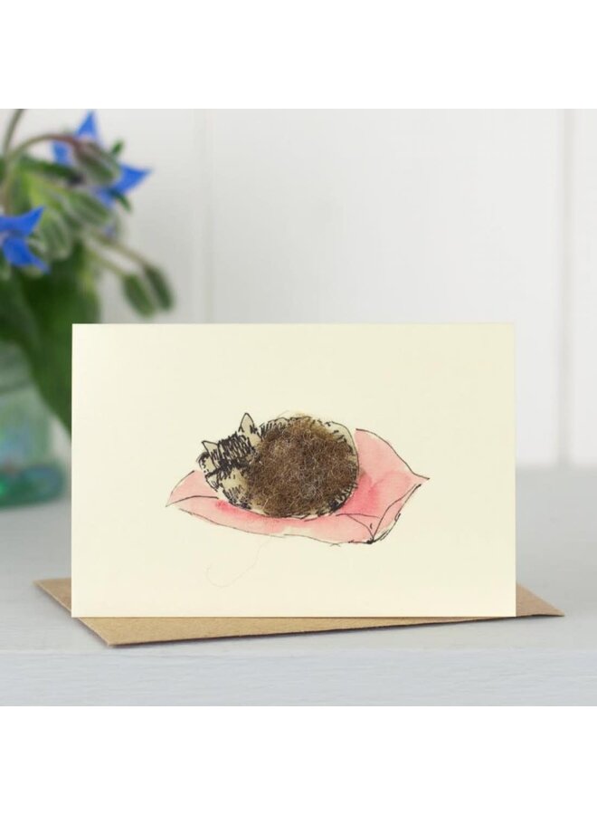 Cat on cushion Mini Card 100