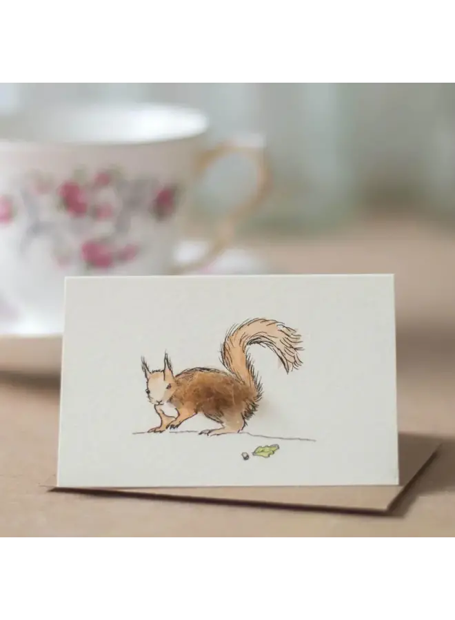 Mini carte rouge écureuil 116