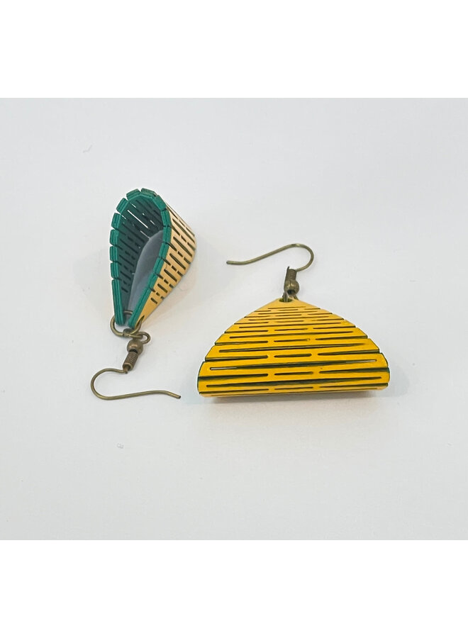 Birchwood Loop Senap & Teal Triangle Örhängen 43