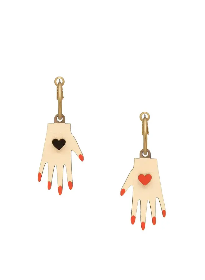 Hands with a Heart Hoop Earrings 120