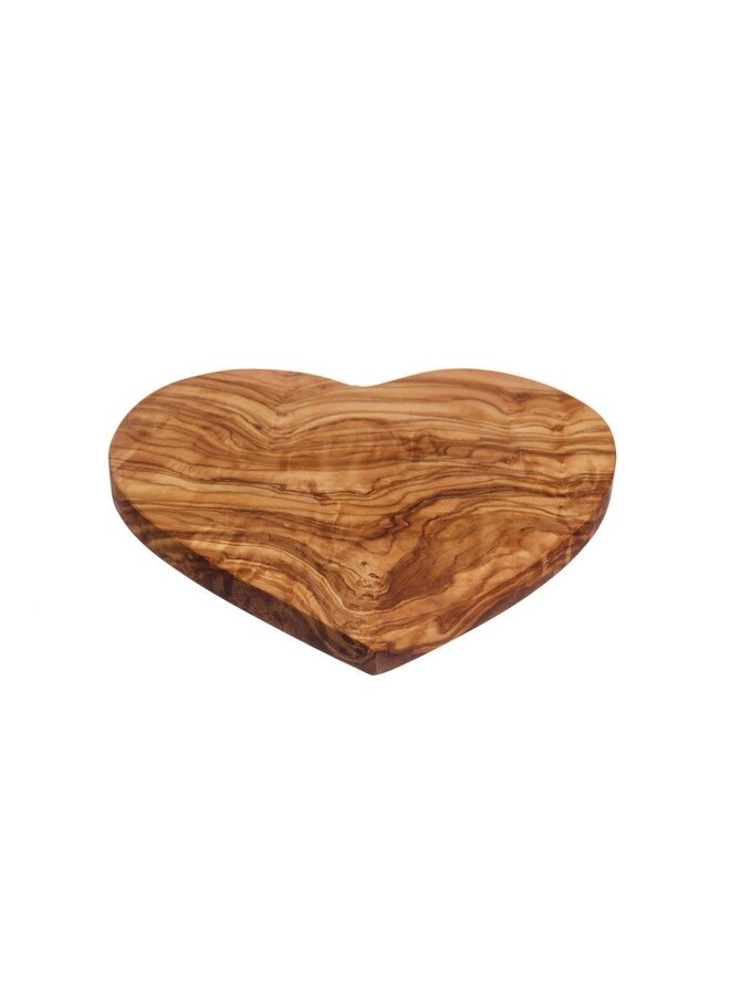 Доска в форме сердца из оливкового дерева