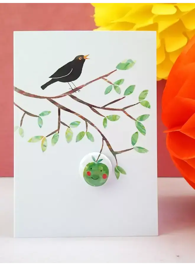 Happy Apple Badge Card