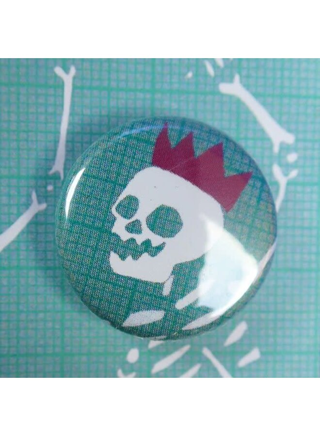 Skeleton Party Badge Card